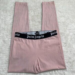 Palm Angels Kid's Pink Classic Logo Cotton Slim Pants Size 12